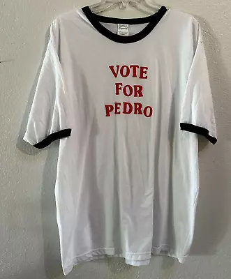 VTG 2005 Napoleon Dynamite 'Vote For Pedro' Short Sleeve T-Shirt X-Large Costume • £11.52