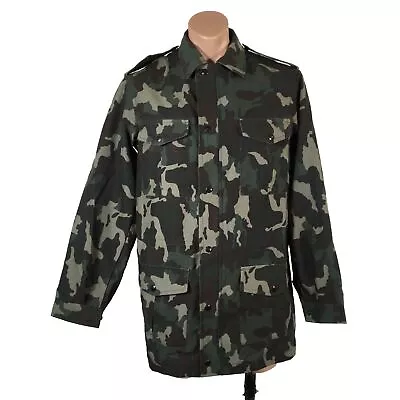 Garrison Dress Allover Army Print Heavyweight Full Zip Snap Button Jacket Sz 38 • $75