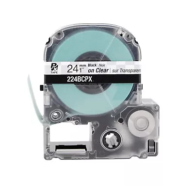 K-Sun / Epson 224BC Black On Clear Tape 1  24mm Authorized Dealer Epson 224BCPX • $21.94