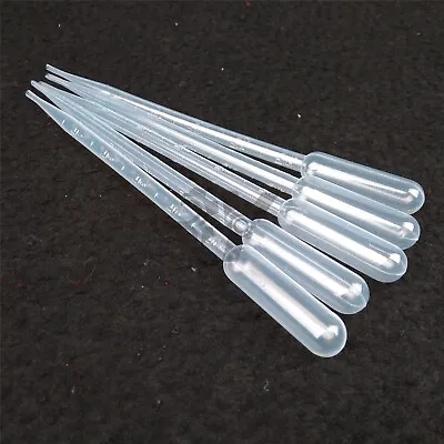 100Pcs 3ML Graduated Transfer Pipettes Eye Dropper Set Disposable Plastic • $5.10