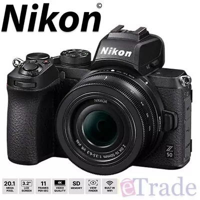 Nikon Z50 Nikkor Z 50 Kit W/16-50mm F/3.5-6.3 VR HD Digital Camera • $1599