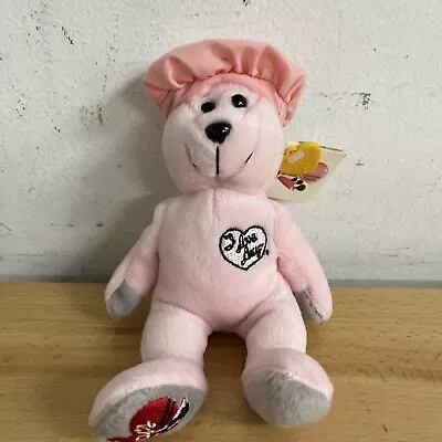 I Love Lucy Chocolate Factory  Job Switching  Pink Beanie Bear With Tags • $7.99