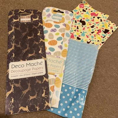 Decoupage Paper Sheets - Sold As Seen Opened Packs • £0.99