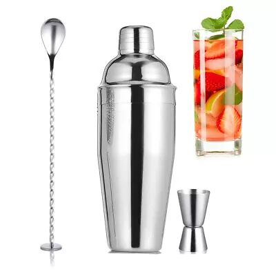 £8.59 • Buy Cocktail Shaker Bar Set Mixer Making Maker Bartender Kit Stainless Steel UKStock