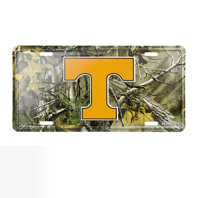 Tennessee Volunteers Real Tree Camo Metal License Plate Auto Tag • $15.59
