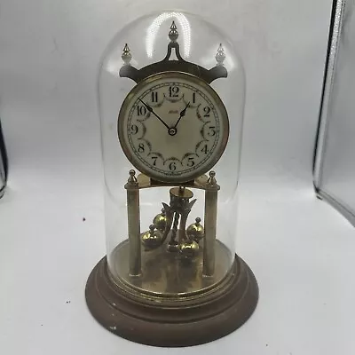 Vintage Kundo Kieninger & Obergfell Anniversary/ Torsion Glass Dome Clock • $0.99