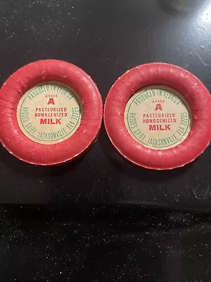 2 Milk Bottle Tops Rhodes Dairy Jacksonville FL • $15