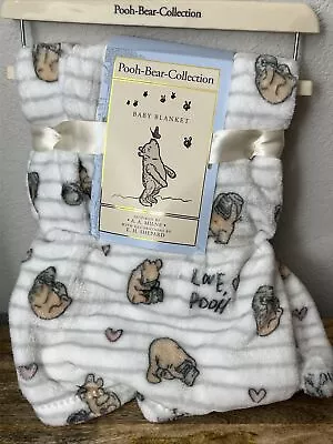 Disney Baby Blanket Classic Winnie The Pooh  Bear Collection NEW Love Pooh • $22.99