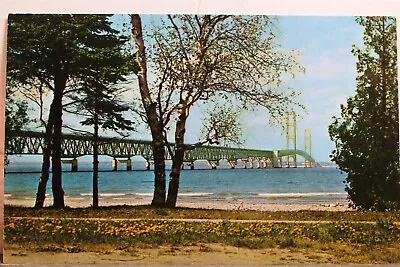 Michigan MI Mackinac Bridge Postcard Old Vintage Card View Standard Souvenir PC • $0.56