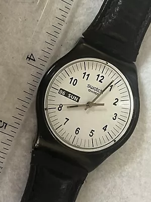 Swatch Watch 2006 Propre Jelly In Jelly SUJB701 Philippe Moser EUC 34mm Leather • $46