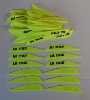 100- AAE Hybrid 26 2.7  YELLOW Vanes Arizona Archery Equipment Arrow Fletching   • $14.99