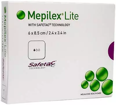 Molnlycke 284090 Mepilex Lite Silicone Dressing 2-2/5x3-2/5 In. (Each) • $6.14