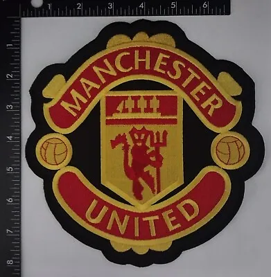 Huge Manchester United Team Black Iron Or Sew On Embroidery  High Quality Patch  • $24.99