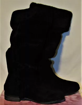 Bolaro By Summer Rio #91006 Knee High Black Suede Boots- Vintage Size 8 (1980's) • $29