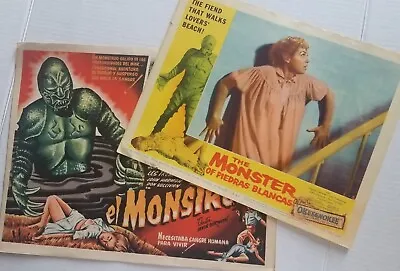 MONSTER OF PIEDRAS BLANCAS 1959 SCARCE Original Movie Lobby Cards Sci-Fi Horror • $149.99