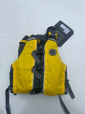 New W/ Tags MTI MUSTANG SURVIVAL Life Jacket Yellow / Grey Adult Universal • $49.99