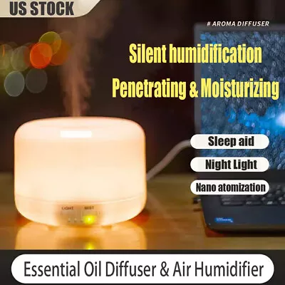 Aroma Diffuser Air Humidifier Ultrasonic Cool Mist Maker Fogger W/ 7-Color-Led • $19.98