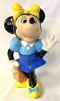 Disney Minnie Mouse  Figurine Ceramic Hand Painted Vintage 1970s Official Mold • $21.42