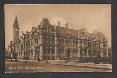 Middlesborough Town Hall Postcard - Ref 21478 • £1.25