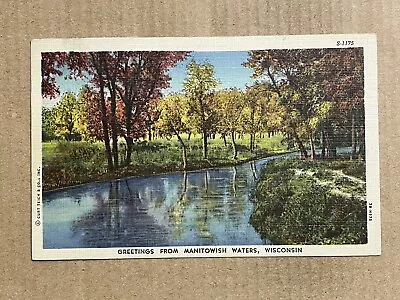 Postcard Manitowish Waters Wisconsin WI Scenic Greetings River Creek Stream PC • $6.99