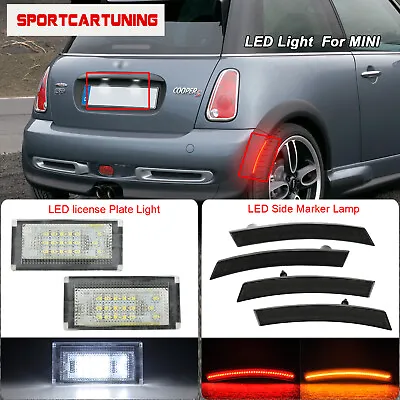 $59.39 • Buy 6x Smoked LED Side Marker Lights License Plate Lamps For Mini Cooper R50 R52 R53