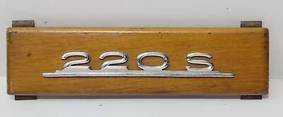 Mercedes 220S Emblem Radio Face Cover Wood Plate 7  Long Vintage • $49.99