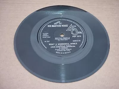 Louis Armstrong Orchestra What A Wonderful World 7  Vinyl Single 1967 Hmv Cabare • £2.99