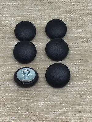 Faux Leather 30L/19mm Noire Vinyl Covered Loop Back Upholstery Buttons Black  • £3.99