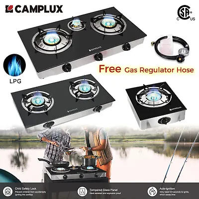 Camplux Portable Gas Cooktop Stand With AUTO Ignition LPG Propane Camping Stove • $125.99