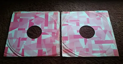 2x Original Paper Record Sleeves For 10  78rpm Discs  1950s Pink Geometric • $11.18