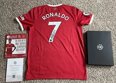 Cristiano Ronaldo Signed Manchester United 21/22 Home Kit With Club COA CR7 • $1200