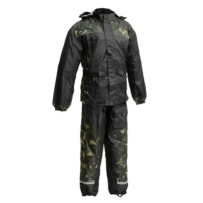 Waterproof Motorcycle Rain Suit WOODLAND CAMO Rider Apparel By FirstMFG • $99.99