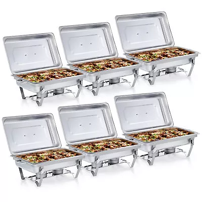 3/4.5/ 5/ 9L× 2/4/6Pcs Chafing Dish Set Bain Marie Food Warmer Buffet Pan Heater • $83.99