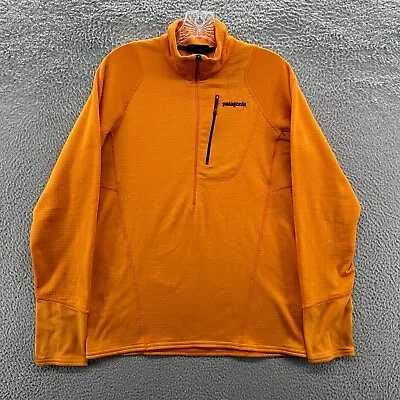 Patagonia Sweater Mens M Orange Waffle Knit R1 Regulator Pullover MARS Military • $79.99