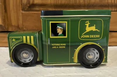 John Deere Green Tin VTG 2003 Delivery Truck Working Wheels 2 Compartments • $15.75