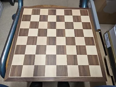 13.75 Inch Walnut And Maple Chess Board • £28.99
