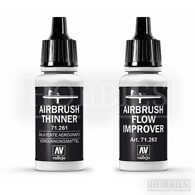 £4.19 • Buy Vallejo Airbrush Thinner Flow Improver Model Spray Paint 17ml Bottle 71.261 262