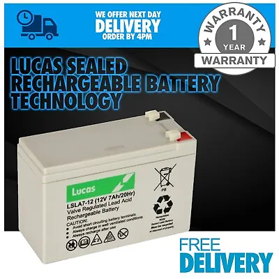 12V 7Ah Lucas Block Rocker Bluetooth IPA56B IPA56C IPA56C2 Replacement Battery • £16.95