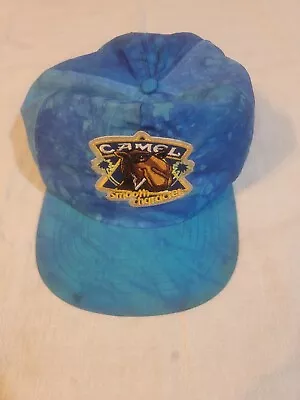 Vintage Joe Camel Cigarette Smooth Character  Snapback Blue Cap Hat Nylon • $20