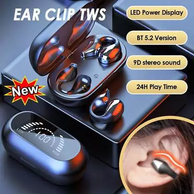 £14.15 • Buy Ear Bone Conduction Earring Type Sport Clip Ear- Wireless Bluetooth-Earphone--
