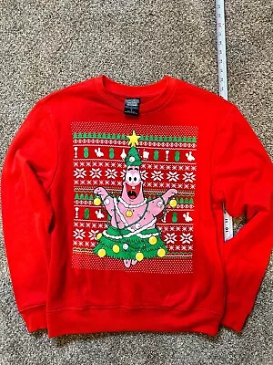 Nickelodeon Spongebob Patrick Christmas Holiday Sweater MENS SIZE S LIGHT UP! • $8.88