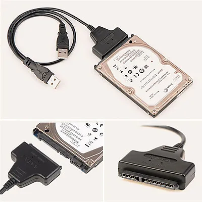 USB 2.0 To SATA Converter Adapter Cable For 2.5 SATA HDD Hard Drive Disk S.$1 • $9.57