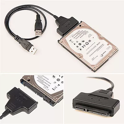 USB 2.0 To SATA Converter Adapter Cable For 2.5 SATA HDD Hard Drive Disk S.EN • $16.36