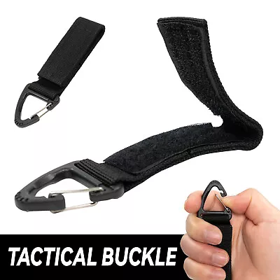 Tactical Hanging Key Hook Clamp Buckle Nylon Webbing Molle Belt Carabiner Strap • $3.99