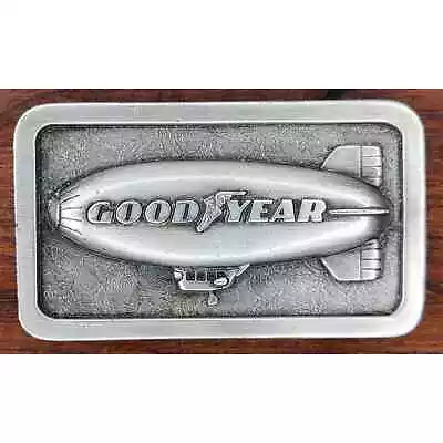 Vintage 1974 Pewter Goodyear Blimp Belt Buckle G-96 • $19.95