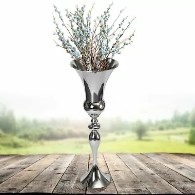 Large Flower Vase Tall Floor Standing Vase Large Glass Urn Wedding Table 74cm UK • £37.41