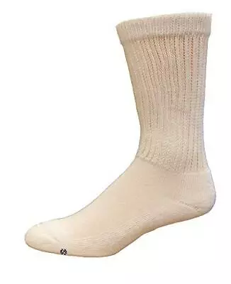 MediPeds Crew Socks Medium (W 7-10 M 6-9) White 2 Pr By Medipeds • $14.09