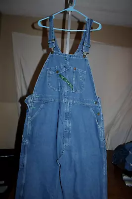 MENS KEY Imperial Denim Carpenter Bib Overalls 40x32 FARMER HIPSTER GUC TRUCKER • $2.25