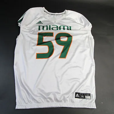 Miami Hurricanes Adidas Practice Jersey - Football Men's White Used • $31.49