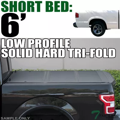 Topline For 1994-2003 Chevy S10 6 Ft Bed Low Profile Hard Tri Fold Tonneau Cover • $519